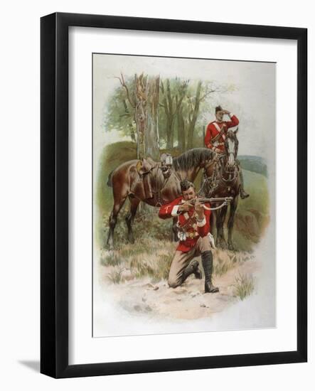 Mounted Infantry-Frank Dadd-Framed Art Print