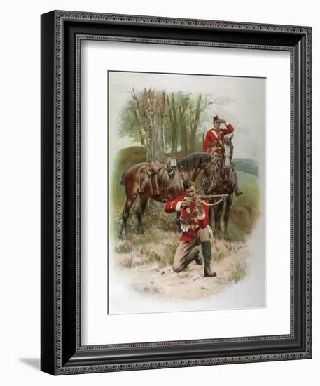 Mounted Infantry-Frank Dadd-Framed Art Print