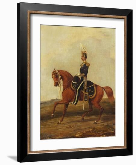 Mounted Officer of 13th Hussars in Full Dress, 19th Century-Henry Thomas Alken-Framed Giclee Print