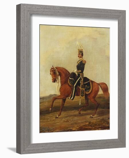 Mounted Officer of 13th Hussars in Full Dress, 19th Century-Henry Thomas Alken-Framed Giclee Print