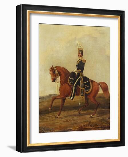 Mounted Officer of 13th Hussars in Full Dress, 19th Century-Henry Thomas Alken-Framed Giclee Print