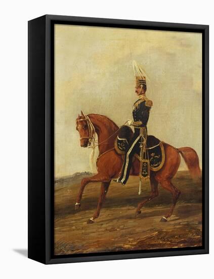 Mounted Officer of 13th Hussars in Full Dress, 19th Century-Henry Thomas Alken-Framed Premier Image Canvas