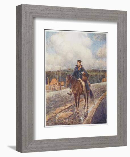 Mounted Postman in the Australian Outback-Percy F.s. Spence-Framed Art Print