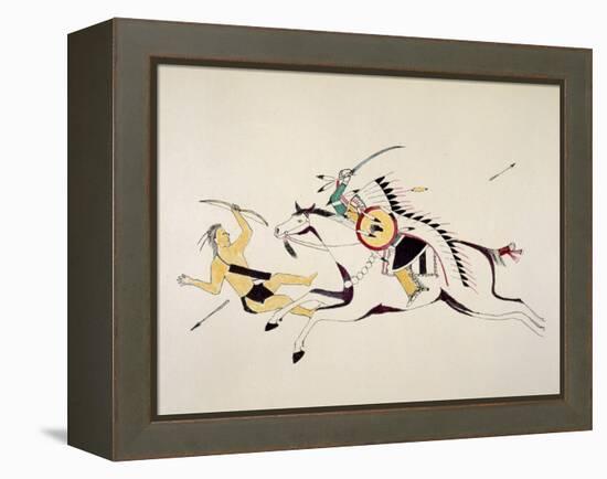 Mounted Sioux-Kills Two-Framed Premier Image Canvas