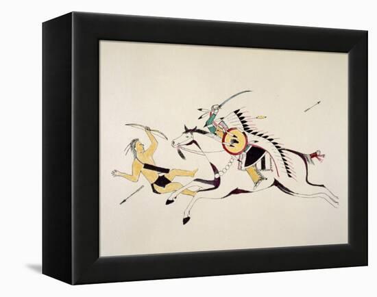 Mounted Sioux-Kills Two-Framed Premier Image Canvas