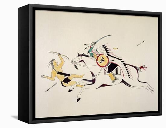 Mounted Sioux-Kills Two-Framed Premier Image Canvas