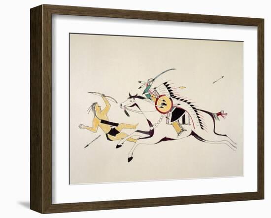 Mounted Sioux-Kills Two-Framed Giclee Print
