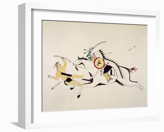 Mounted Sioux-Kills Two-Framed Giclee Print