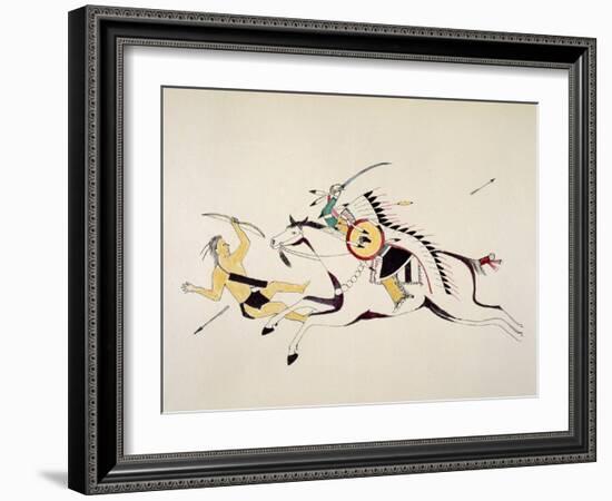 Mounted Sioux-Kills Two-Framed Giclee Print