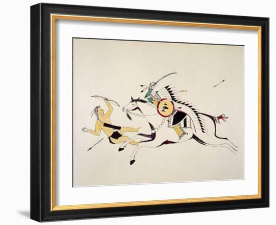 Mounted Sioux-Kills Two-Framed Giclee Print