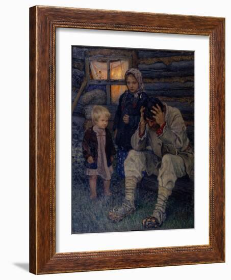 Mourning, 1909-Nikolai Petrovich Bogdanov-Belsky-Framed Giclee Print