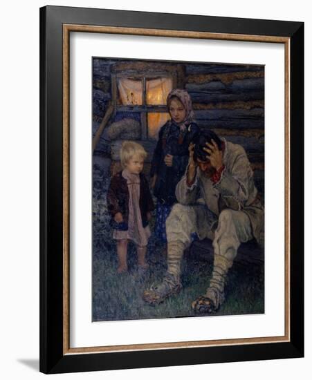 Mourning, 1909-Nikolai Petrovich Bogdanov-Belsky-Framed Giclee Print