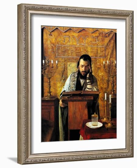 Mourning the Dead-Isidor Kaufmann-Framed Art Print