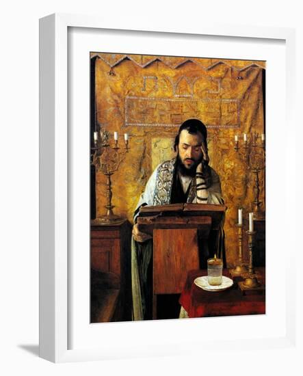 Mourning the Dead-Isidor Kaufmann-Framed Art Print