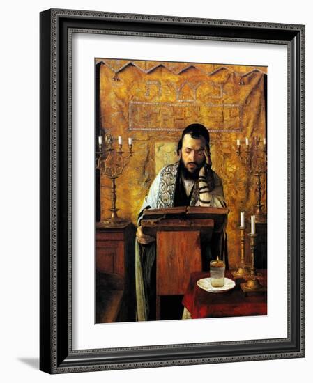 Mourning the Dead-Isidor Kaufmann-Framed Art Print