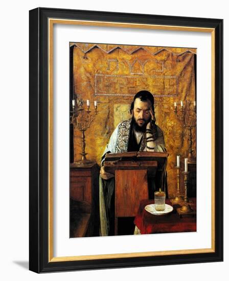 Mourning the Dead-Isidor Kaufmann-Framed Art Print