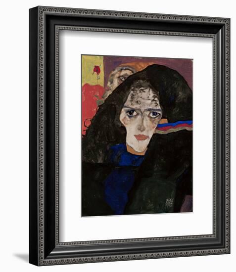 Mourning Woman-Egon Schiele-Framed Art Print