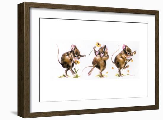 Mouse and Flower-Peggy Harris-Framed Giclee Print