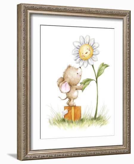 Mouse and Flower-MAKIKO-Framed Giclee Print