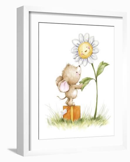 Mouse and Flower-MAKIKO-Framed Giclee Print