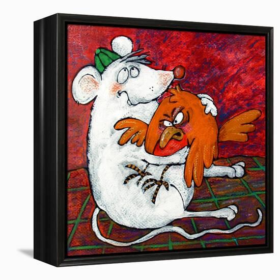 Mouse and Robin-Maylee Christie-Framed Premier Image Canvas