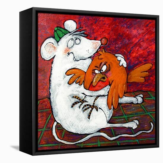 Mouse and Robin-Maylee Christie-Framed Premier Image Canvas