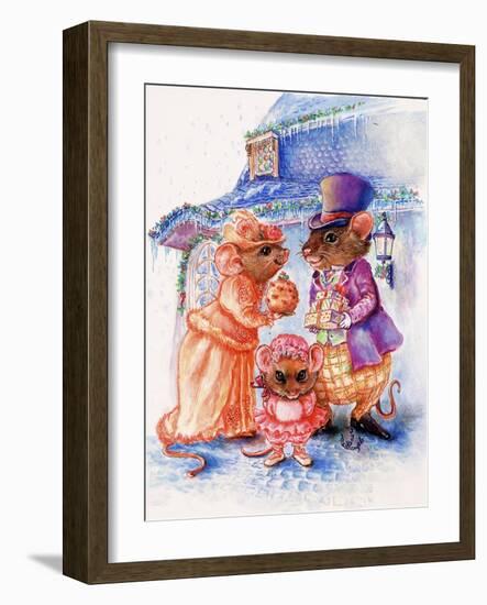 Mouse Christmas Gifts-Judy Mastrangelo-Framed Giclee Print