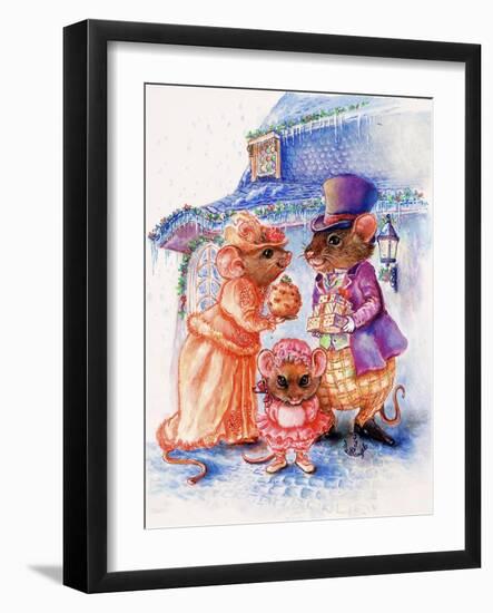 Mouse Christmas Gifts-Judy Mastrangelo-Framed Giclee Print