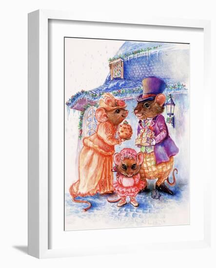 Mouse Christmas Gifts-Judy Mastrangelo-Framed Giclee Print