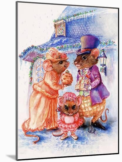 Mouse Christmas Gifts-Judy Mastrangelo-Mounted Giclee Print