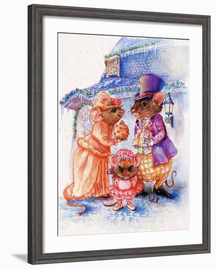 Mouse Christmas Gifts-Judy Mastrangelo-Framed Giclee Print