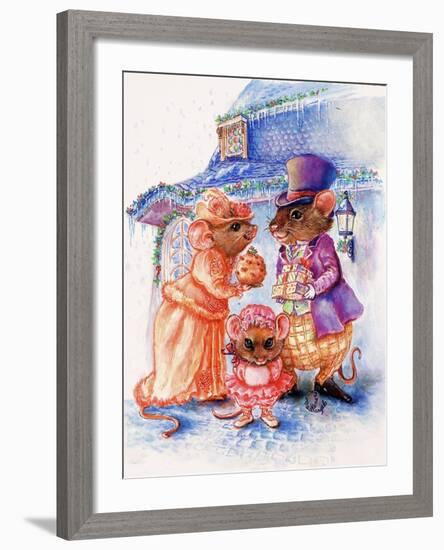 Mouse Christmas Gifts-Judy Mastrangelo-Framed Giclee Print