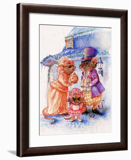 Mouse Christmas Gifts-Judy Mastrangelo-Framed Giclee Print