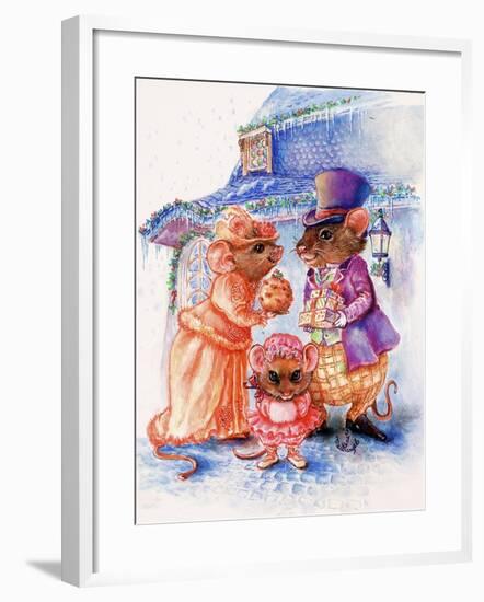 Mouse Christmas Gifts-Judy Mastrangelo-Framed Giclee Print