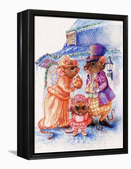 Mouse Christmas Gifts-Judy Mastrangelo-Framed Premier Image Canvas