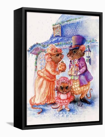 Mouse Christmas Gifts-Judy Mastrangelo-Framed Premier Image Canvas