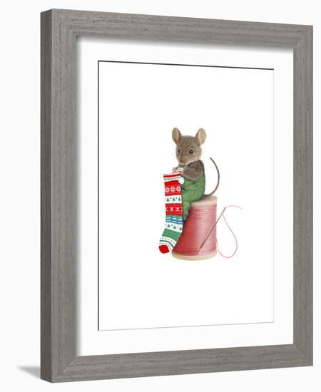 Mouse on Spool-J Hovenstine Studios-Framed Giclee Print