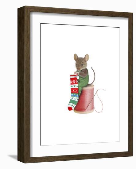 Mouse on Spool-J Hovenstine Studios-Framed Giclee Print