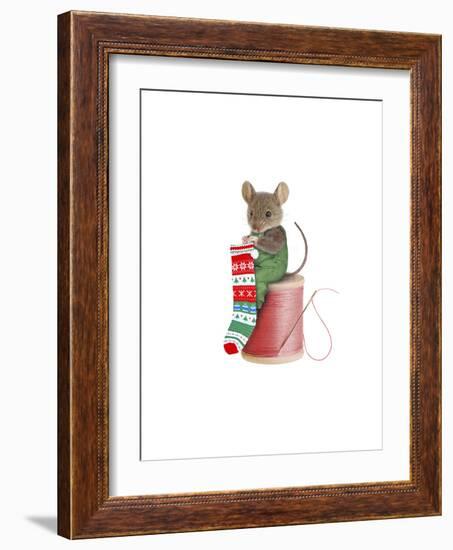 Mouse on Spool-J Hovenstine Studios-Framed Giclee Print