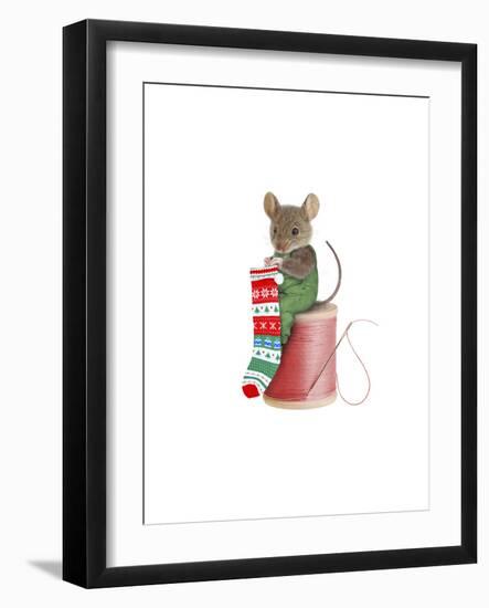 Mouse on Spool-J Hovenstine Studios-Framed Giclee Print