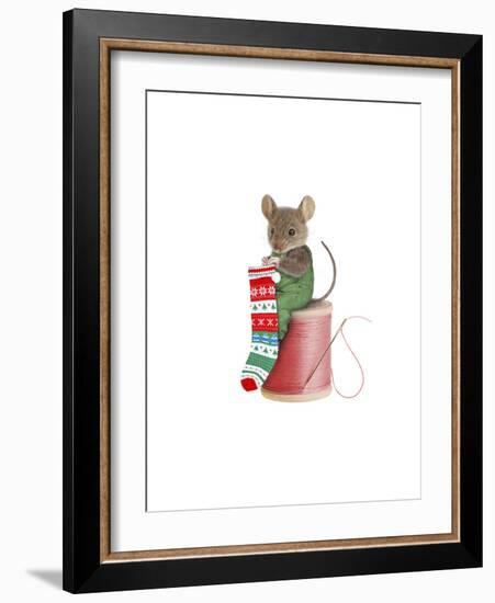 Mouse on Spool-J Hovenstine Studios-Framed Giclee Print