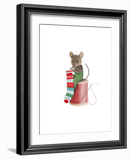 Mouse on Spool-J Hovenstine Studios-Framed Giclee Print