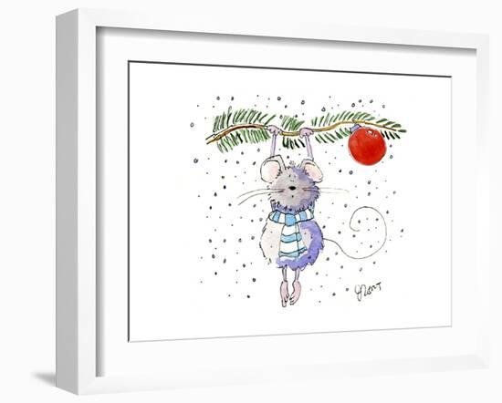 Mouse Red Ball-Jennifer Zsolt-Framed Giclee Print