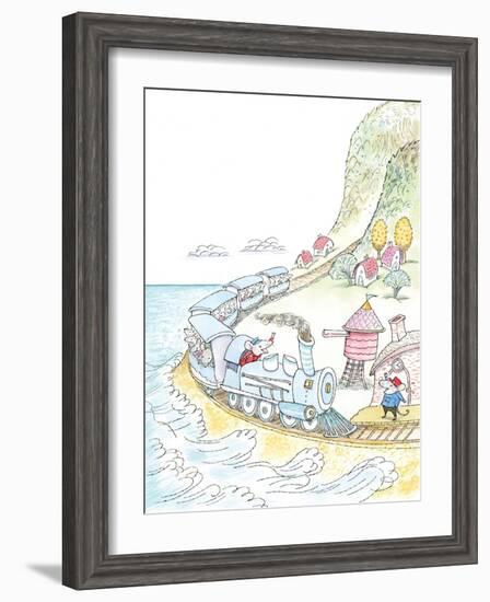 Mouse Train - Turtle-Marsha Winborn-Framed Giclee Print