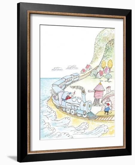 Mouse Train - Turtle-Marsha Winborn-Framed Giclee Print