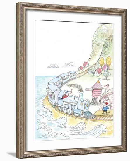 Mouse Train - Turtle-Marsha Winborn-Framed Giclee Print