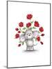 Mouse with Roses-MAKIKO-Mounted Giclee Print