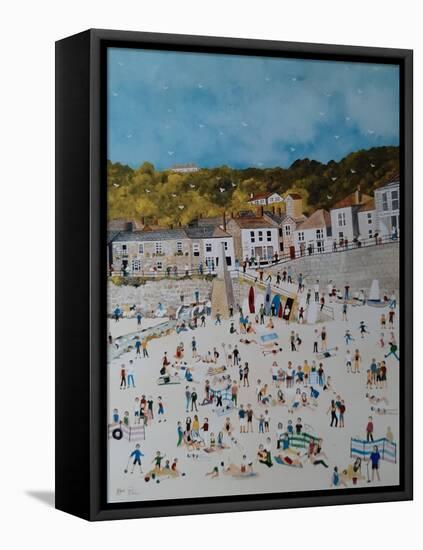 Mousehole Beach, 2018 (Gouache on Paper)-Judy Joel-Framed Premier Image Canvas