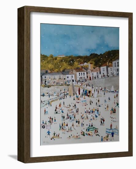 Mousehole Beach, 2018 (Gouache on Paper)-Judy Joel-Framed Giclee Print