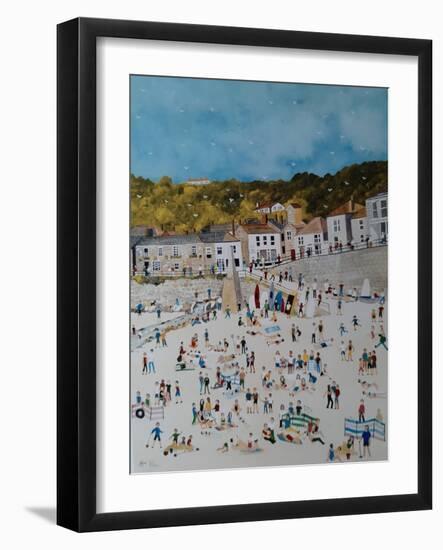 Mousehole Beach, 2018 (Gouache on Paper)-Judy Joel-Framed Giclee Print